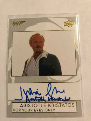 2019 Upper Deck James Bond 007 Autograph Julian Glover As Aristotle Kristatos