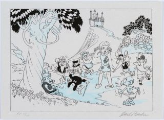 Carl Barks “before He Became The Duck Man” Signed And Numbered Print Pp11/15