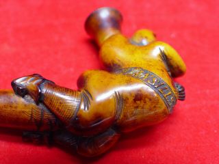 VINTAGE 1800 ' S MEERSCHAUM PIPE TANSILLS MR.  PUNCH WITH AMBER STEM 5