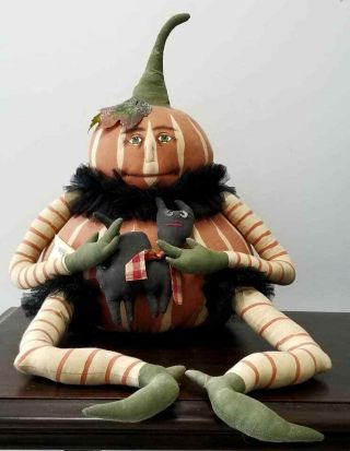 Joe Spencer Retired Large Gussie Halloween Figure Gathered Traditions Hard Find