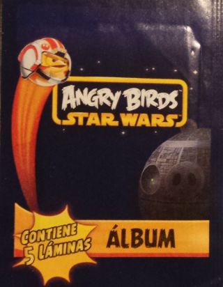 album angry birds star wars,  4 envelopes stickers Chile 5
