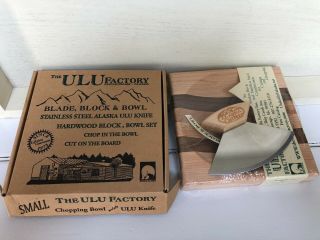 The Ulu Factory Anchorage Alaska Chopping Bowl W/ulu Knife (small)