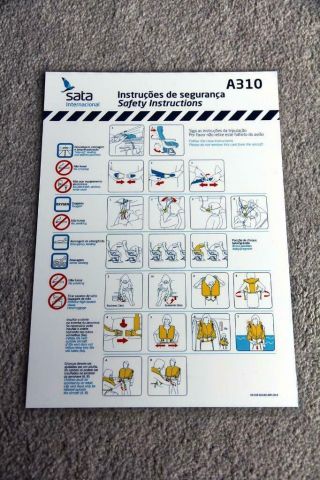 Sata Internacional Airbus A310 Safety Card
