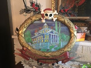 Haunted Mansion Holiday Nightmare Before Christmas Stained Glass Style Art