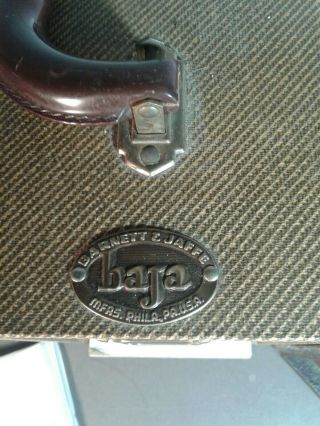Vintage Baja Barnett Jaffe Slide Case 3 bakelite drawers Tweed exterior w/slides 8