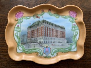 Vintage Hotel Astor York Ceramic Tip Tray L Straus & Sons Early 20th Century