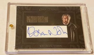 2019 Game Of Thrones Inflexions Kristian Nairn - Hodor - Cut Auto Shirt Relic Ssp