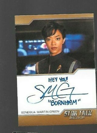 Sonequa Martin - Green Archive Box Exclusive Autograph Star Trek Discovery " Burnha
