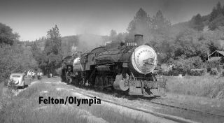 Southern Pacific Negative 2915 4 - 8 - 0 & 2374 4 - 6 - 0 Olympia Ca 1951