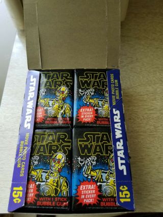 Star Wars 1977 Topps 1st Edition 36 Wax Packs 7