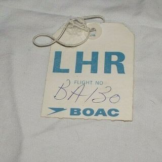 Rare Boac Collectibles Baggage Tag For Lhr London Heathrow Flight Ba130
