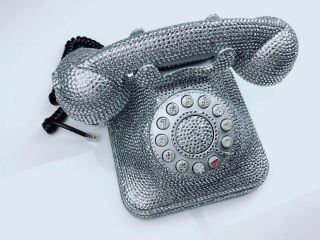 BlingUstyle 3rd - generation Unique U.  K sign Retro Sliver Crystal Real Telephone 4