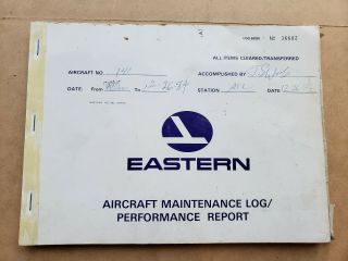 Vintage Eastern Airlines Aircraft 141 B - 727 - 100 Completed Logbook
