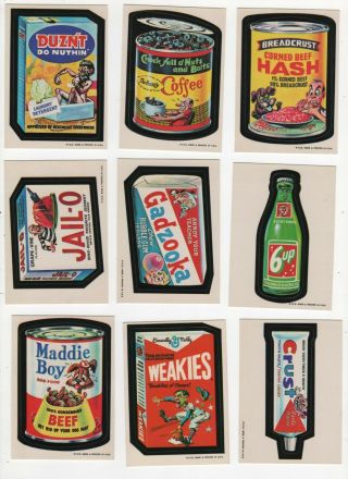 Topps Wacky Packages 1973 Series 1 White Back Cards - Complete Set