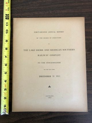 1911 Lake Shore And Michigan Southern Railway Company 42nd Annual Report Map