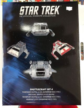 Star Trek Eaglemoss Diecast Set 7 - Shuttlecraft Set 4 (kelvin) W/magazines