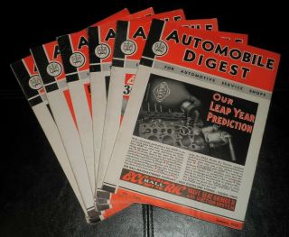 Vintage Service Station 1936 Automobile Digest Magazines 6 Issues