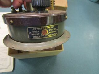 Antique Tube Radio NOS Atwater Kent TA 1 Stage Amplifier Green Base W Box 4