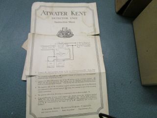 Antique Tube Radio NOS Atwater Kent TA 1 Stage Amplifier Green Base W Box 6