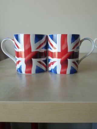 Kent Pottery Made In England Union Jack British Flag Tea Coffee Cup Mug