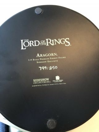 Sideshow Aragorn Prem Format Fig EXCLUSIVE 799/850,  1/4 Scale 10