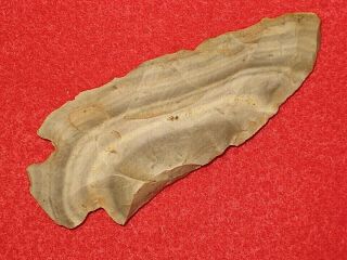 Authentic Native American Artifact Arrowhead 3 - 1/2 " Missouri Etley Point O18