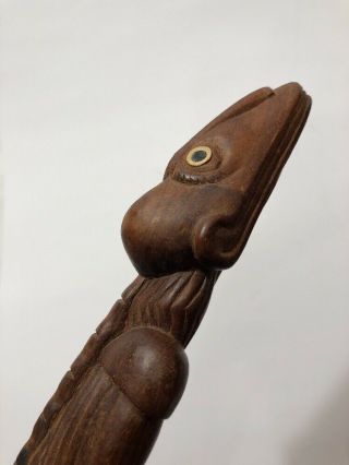 Fine Early Easter Island Moai Moko Carved Wood Lizard Man Île de Pâques Sophora 3