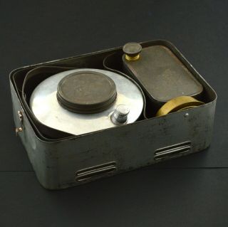 RARE Vintage Antique SIRRAM STOVE portable picnic kit kettle pad metal CAMPING 2