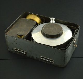RARE Vintage Antique SIRRAM STOVE portable picnic kit kettle pad metal CAMPING 3