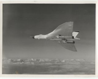 Large Vintage Photo - Avro Vulcan In - Flight With Blue Steel
