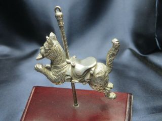 Cazenovia Abroad Sterling Silver Carousel Fishing Cat Ornament on Stand Limited 4