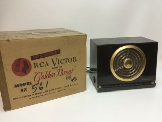 Rca Victor 9 - X - 561 Vacuum Tube Radio 1949 Bakelite In Orig.  Box