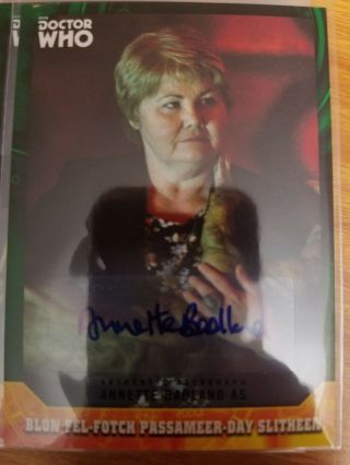 2017 Doctor Who Signature Series Annette Badland Slitheen Autograph Auto 05/50