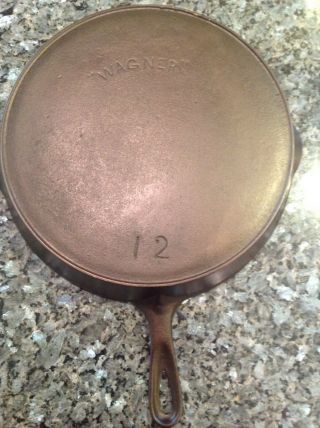 Wagner 12 Cast Iron Skillet With Arch Logo And Heat Ring
