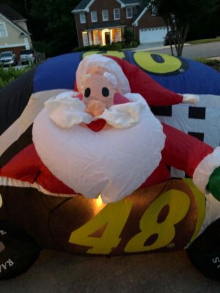 Christmas Santa 48 Stock Car Elf Pit Crew 8 FT Airblown Inflatable NASCAR Lowes 5