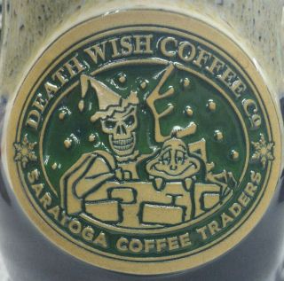 Rare Death Wish Coffee Co 2016 Drunk Max Saratoga Coffee Mug Made By Deneen