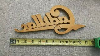 VINTAGE Cadillac Sign Display Carved Wood Has Small Crack 4