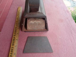 HUGH Late 1800 Antique Cast Iron Sad Iron Slug Iron 18 Possibly HAT Iron 3