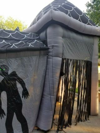 Rare Gemmy Haunted House Airblown Over 12 feet Tall Inflatable with Sound Box 6