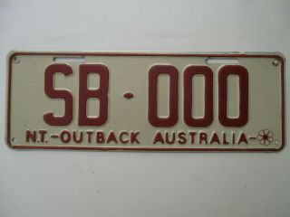 1990s Northern Territory Personalised Sb - 000 Flower Outback Licence Plate