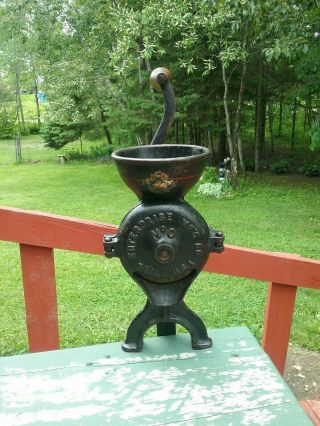 Antique Enterprise No 0 Coffee Mill Grinder Black Cast Iron