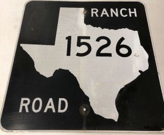 Authentic Retired Texas “ranch” Road 1526 Highway Sign Hutchinson County