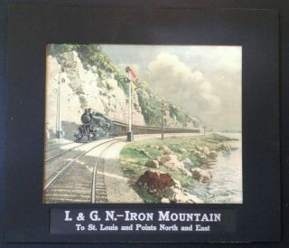 I&gn Railroad Iron Mountain Framed Print Poster Advertising 1910
