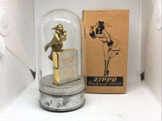1 of 1000 ZIPPO Limited Edition Gold Windy Angel Varga Girl Lighter & Music Box 2