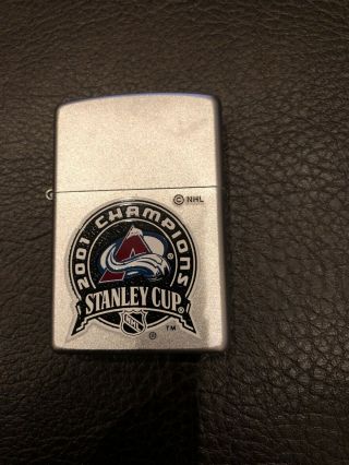 2001 Nhl Colorado Avalanche Stanley Cup Champions Zippo Lighter