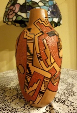 Hopi Pottery by Marty and Elvira Naha Nampeyo signed 11 Inches Tall 2