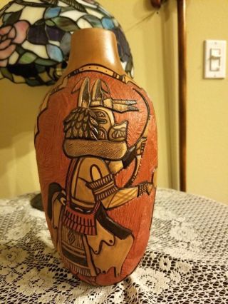 Hopi Pottery by Marty and Elvira Naha Nampeyo signed 11 Inches Tall 3