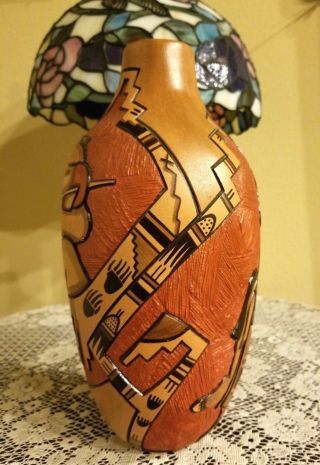 Hopi Pottery by Marty and Elvira Naha Nampeyo signed 11 Inches Tall 4