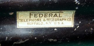 1922 FEDERAL Jr.  CRYSTAL SET Exc Cond.  but missing detector.  FEDERAL JUNIOR 5