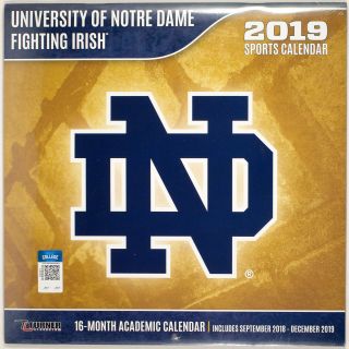 Notre Dame Fighting Irish ◉ 2019 Wall Calendar By Turner ◉ (12x24 Open)